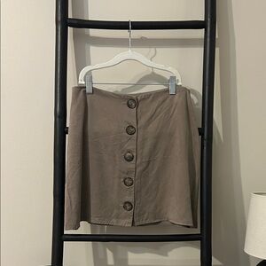 REFORMATION Brown Button-Front Women's Skirt